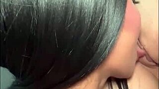 naughty latinas flash big tits outdoors then dive into wet lesbian threesome