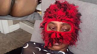 pretty ebony babe loses no-moan game as pussy gets eaten to squirt