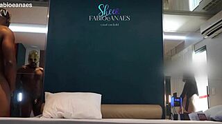 hotwife strips teases rips clothes for ebony bbc anal cuckold massage on bed with husband watching