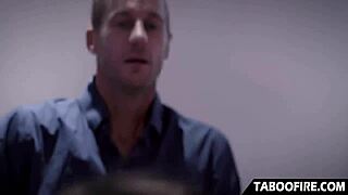 stepdad's buddy roughly fucks petite asian teen's tight holes taboo style