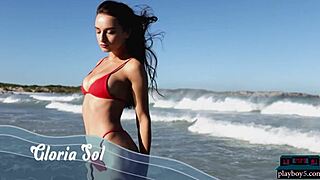 Gloria Sol strips her sexy ass on Ukrainian beach