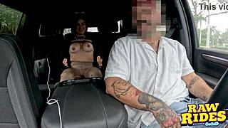 Hot Brunette Latina Jerks And Blows Uber Driver In Car