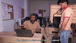 Busty Latina Secretary Rips Clothes for Boss Son's Cum Bonus!