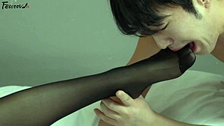 Queen's Anal Opened Wide By Sexy Asian Brunette Feet Slave!