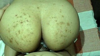 hot brunette wife spits on monster cock before doggystyle ass pounding orgasm