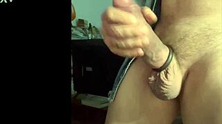 Hung Stud Flaunts His Thick Massive Cock Close Up