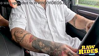 Hot Brunette Latina Jerks And Blows Uber Driver In Car