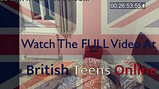 British 18-Year-Old In Lingerie Fucks Boyfriend Hard For Creampie Finish!