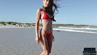 Gloria Sol strips her sexy ass on Ukrainian beach