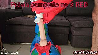 Croatian fat wife bounces huge ass on dildo full ride