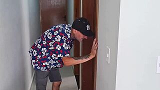 Does the skinny redhead in pantyhose crave bathroom ass worship?