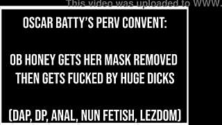 perv brazilian ob honey 😈 face mask ripped off by nuns then 3 huge cocks dap her gaping ass!!