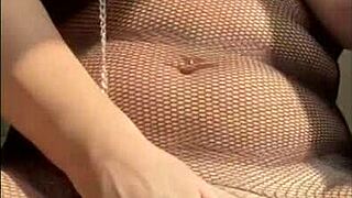 hairy bbw milf fucks huge dildo in ass pussy squirts with dirty talk