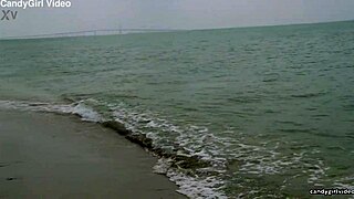 irish babe hollis ireland's micro bikini barely hides her big pussy lips