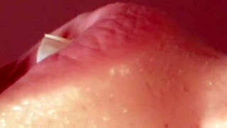 A curious Japanese stepmom sneaks a close-up taste of her stepson's cum