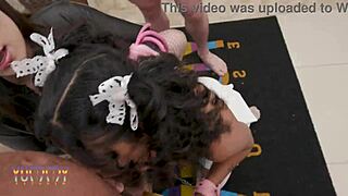 i'm slut sereia ninfo dominating my cute ebony slave with dp anal fisting rimming piss and creampie swallow fogaca 😈🍆💦