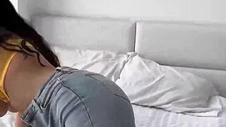 Busty violet myers slurps huge cock deepthroat after date juicy tits bounce