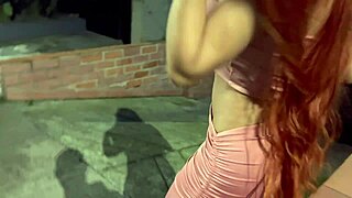 damn this hot latina redhead's big tits and white toes at the sex shop 😍👅