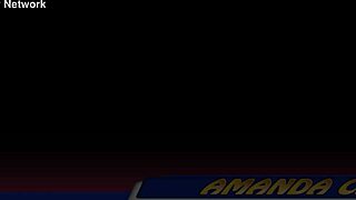 Amanda Clarke's curvy wet pussy gapes with dildo play