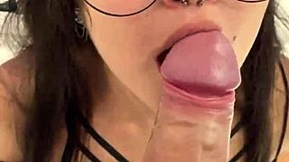 Debora Prado swallows my cock like Halloween witch magic!