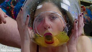 alice maze recycles extreme piss from bowl spewing face fucking deepthroat domination