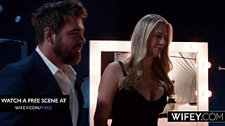 bbc-craving blonde wifey gets wrecked hard while hubby watches close