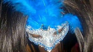 masked ebony deepthroats monster cock till facial cumshot swallow