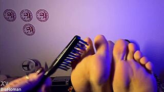 my feet make you gag and choke as i dominate with deepthroat tickling torment