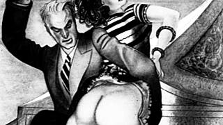 Vintage Erotic Drawings Ignite Forbidden Desires in Retro Style!