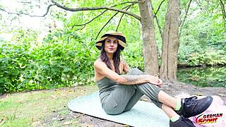 Skinny Jenny Stella chats casting then endures hard anal pounding in Berlin