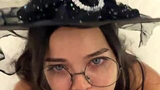 Debora Prado swallows my cock like Halloween witch magic!