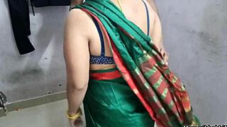 hot desi bhabhi's tight pussy fucked hard in pink silk saree