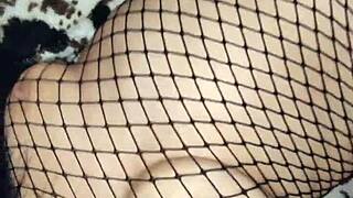 hey this milf anal clip flips everything around in lingerie close-up