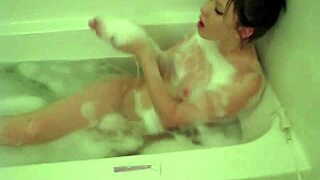Tiny Redhead Slut Fingers Sexy Tits In Bathtub Orgasm!