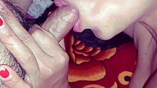 Desi asian mature milf fingers shaved pussy blows cock fucked hard homemade.