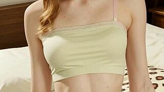 Who's peeking at my flowery panties stretched over these cute feet?