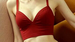 Who's peeking at my flowery panties stretched over these cute feet?