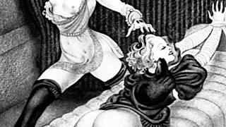 Vintage Erotic Drawings Ignite Forbidden Desires in Retro Style!