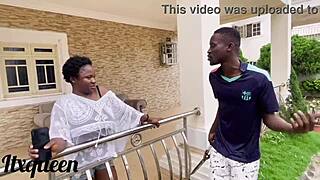 submissive black babe moans as giant african cock stretches her big pussy lips garden doggystyle