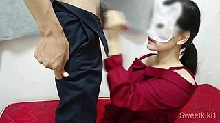 thai teacher seduces student with deepthroat blowjob and squirting cosplay