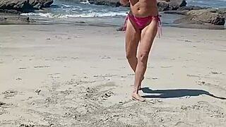 i'm just walking around nude in public feeling all exposed and horny outdoors