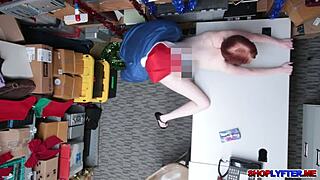 krystal orchid spreads her beautiful pink pussy in shop tease