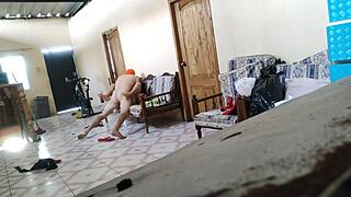 Stepmom chilling on sofa, then stepson pounds her like a total whore, right?