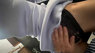 Skinny Latina Bunny In Lingerie Poses For Photoshoot Then Gets Huge Ass Pounded First Time