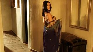 wanna see her erotic veil dance teasing slow strip to full nude brunette beauty?