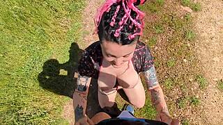 Unknown Field Stranger Begs for Secret Outdoor Pounding