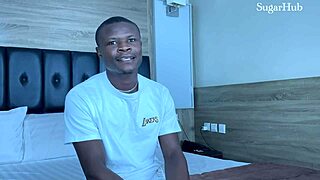 small-waisted ebony takes massive machine pounding her huge pussy