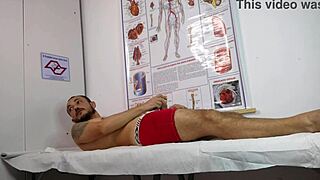 nurse handles her first patient with a massive raging erection deep inside