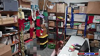 krystal orchid spreads her beautiful pink pussy in shop tease