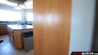 hey pervy mom caught son with her stuff now she rides him cowgirl style